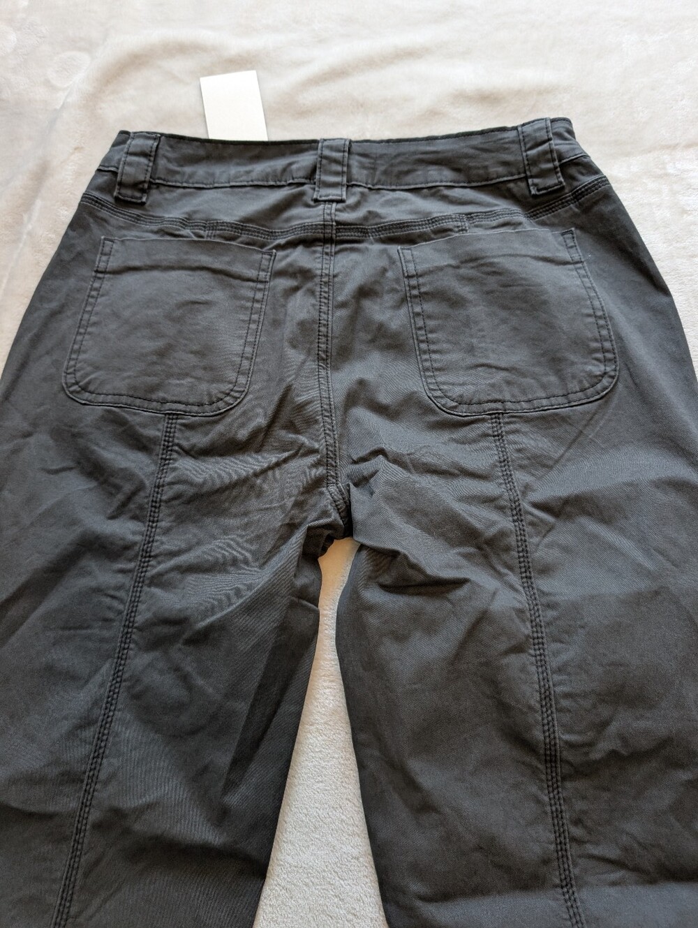 Flamingals Straight Leg Front Stitch Detail Dark Gray Pants NWT Size Large - Picture 8 of 9